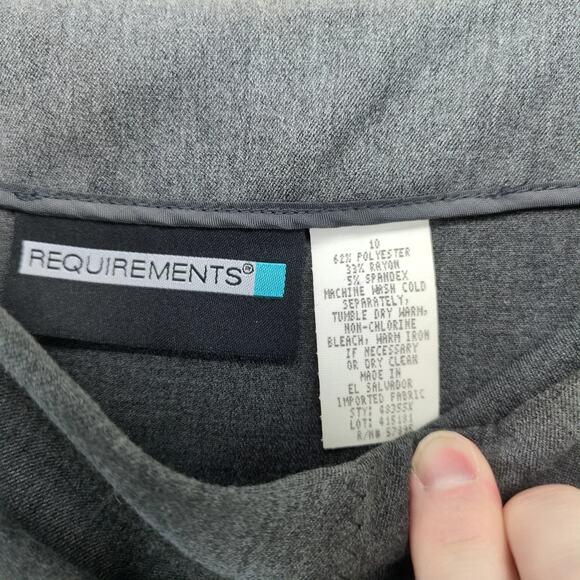 NWT Requirements Gray Patchwork A-Line Midi Skirt Sz 10 Trail Blazer Career Goth - Picture 5 of 10